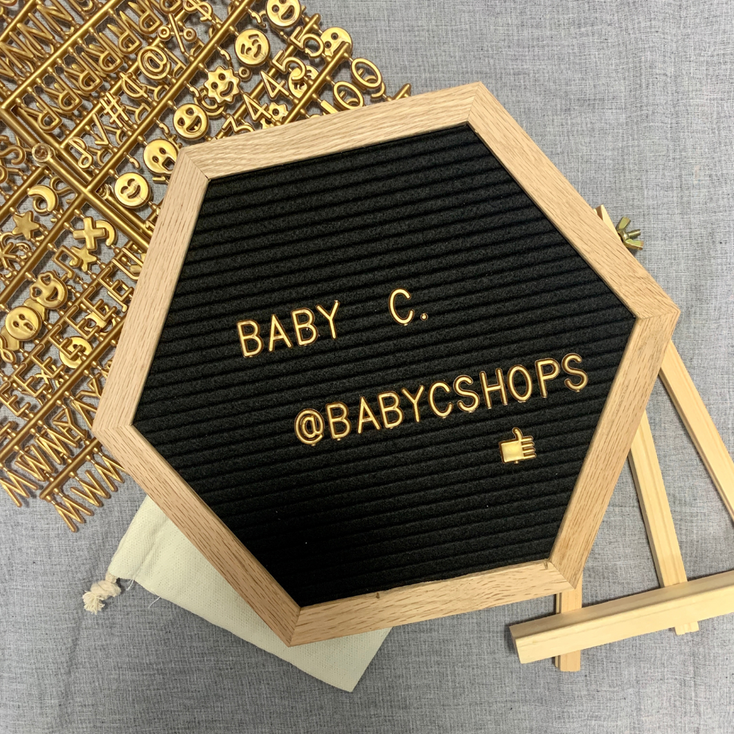 Hexagonal Message Board (Black)