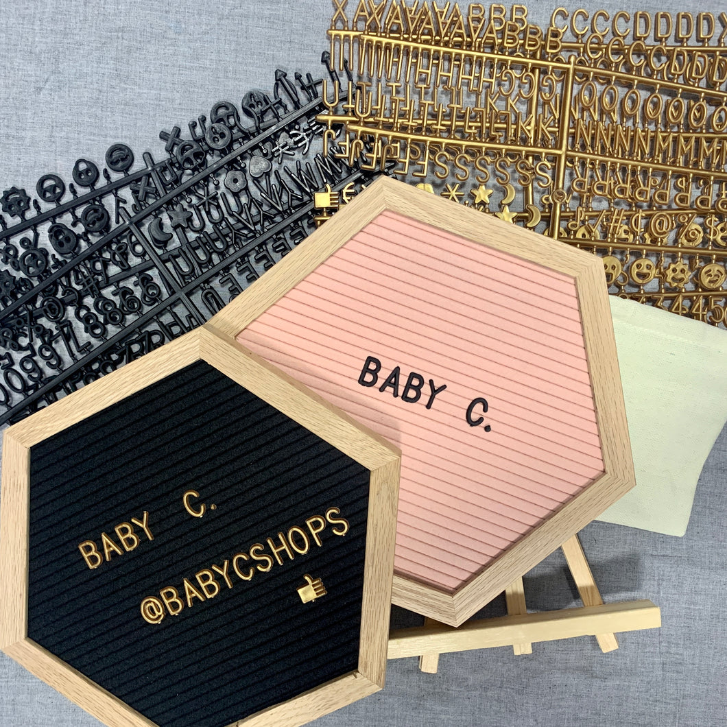 Hexagonal Oak Frame Message Board