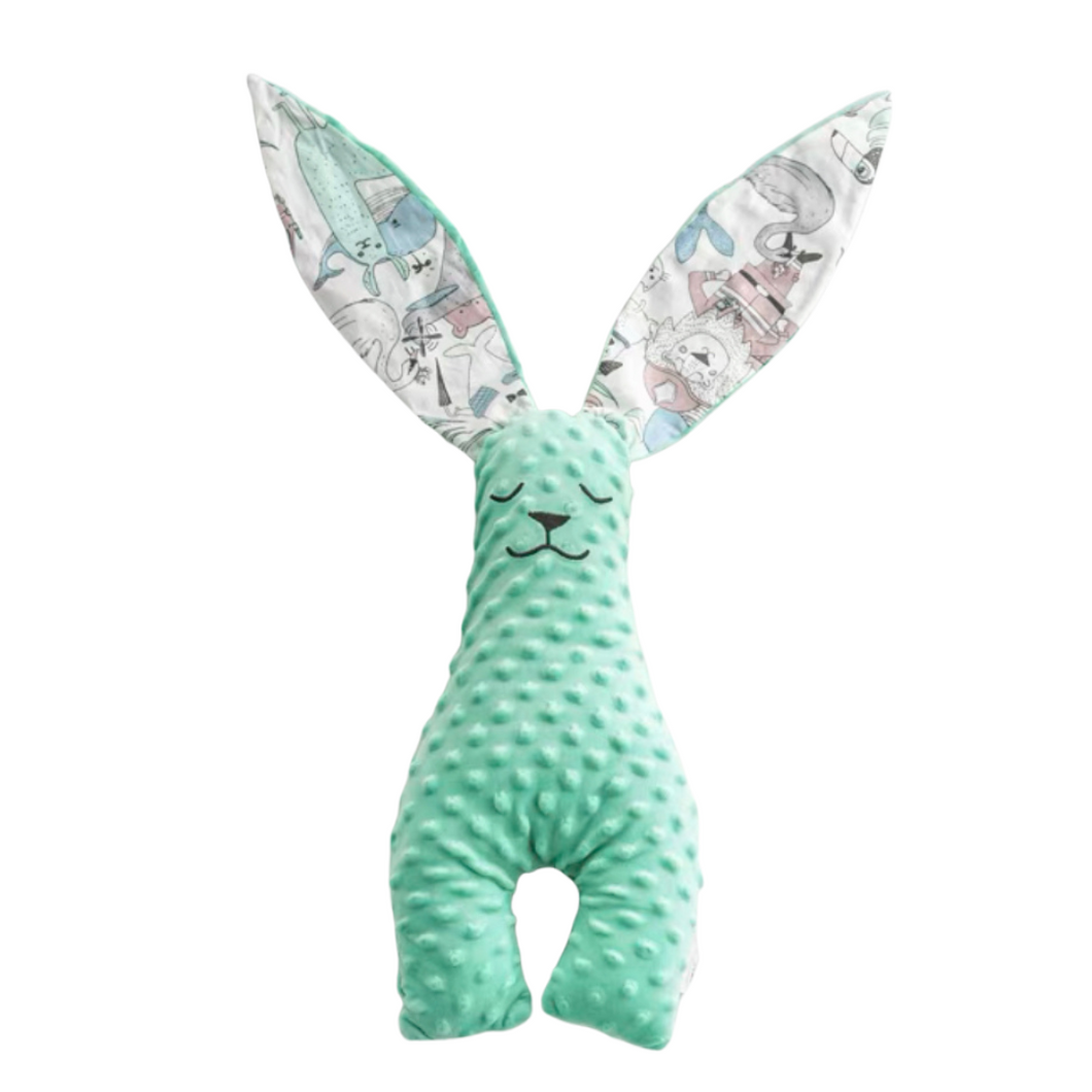 Long Ear Minky Bunny Large (Green)