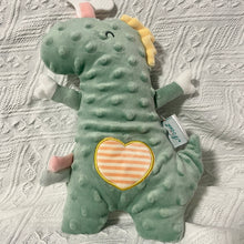 Load image into Gallery viewer, Minky Teething Beanie Toy (Dino)
