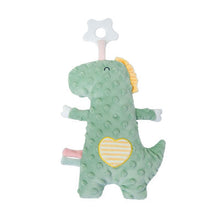 Load image into Gallery viewer, Minky Teething Beanie Toy (Dino)
