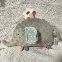 Load image into Gallery viewer, Minky Teething Beanie Toy (Dual Colour Elephant)

