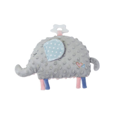 Minky Teething Beanie Toy (Dual Colour Elephant)