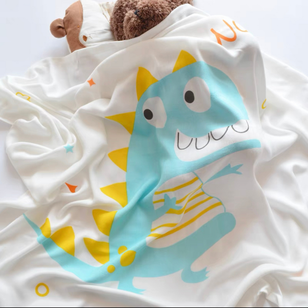 Muslin Blanket (Blue Dino)