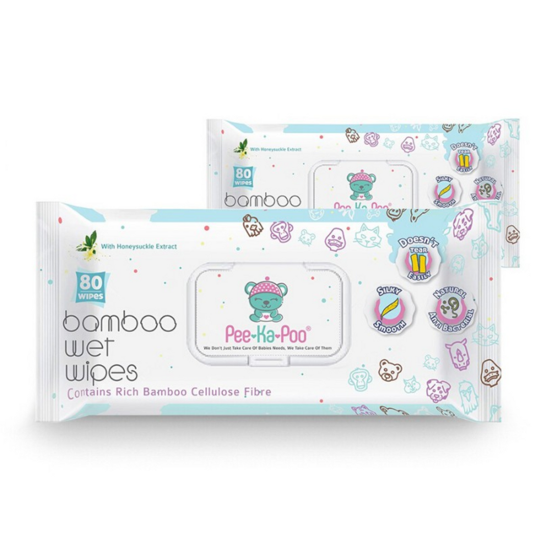 Premium Organic Bamboo Baby Wet Wipes (80 wipes)